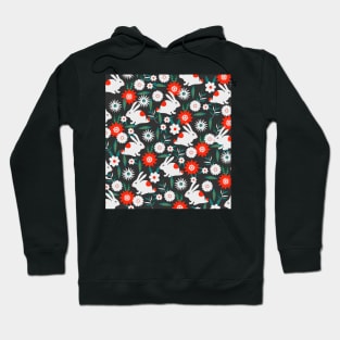 Floral rabbit cornucopia Hoodie